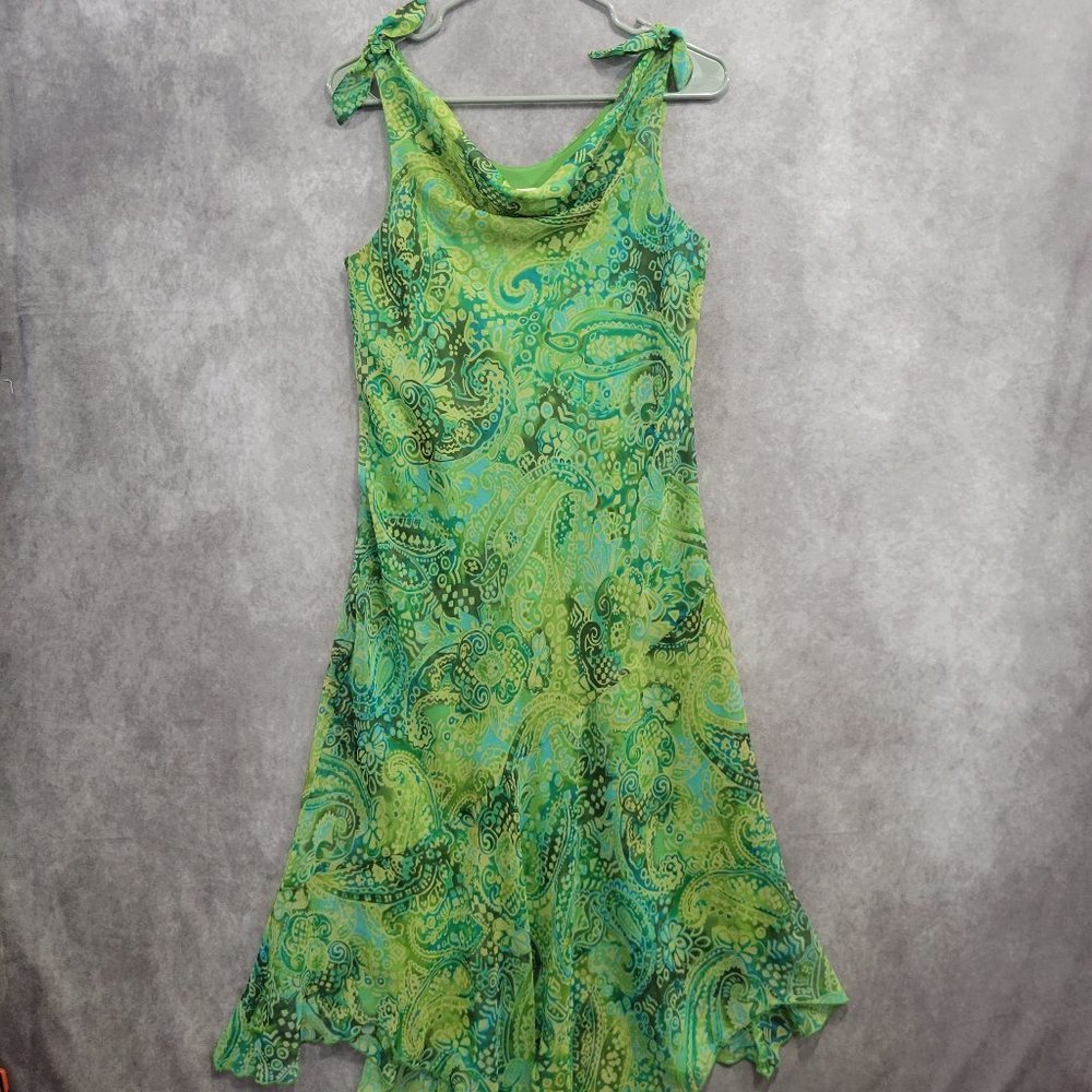 Vintage Paisley Midi Dress Sz 8